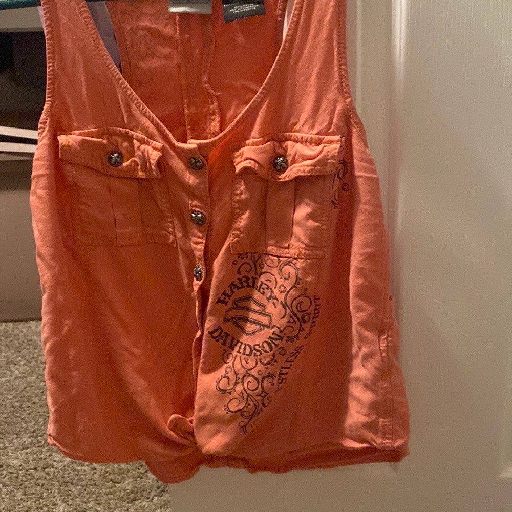 Harley tank coral pink